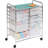 12-Drawer Rolling Storage Cart With Locking Wheels, Semi-Transparent Plastic Drawers, And Durable Work Surface For Home, Office, Or Craft Organization