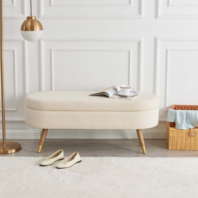 Banc de rangement avec repose-pieds Boucle