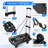 Folding Hand Truck Dolly Cart With Adjustable Handle And Brake Wheels - 290 Lbs Capacity