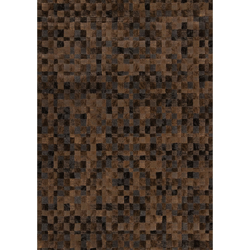 Tapis brun durable résistant aux taches, 7 pi 10 po x 10 pi 10 po