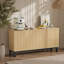 Buffet, armoire de rangement bahut avec portes et tablettes pour la cuisine et le salon, noyer