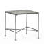 Table en fer noir brossé noir pour patio extérieur, P 16,50 po x l 16,75 po, H 16 po, complète les chaises et les tables basses, embout requis pour l'assemblage dans le ton, se mélange avec