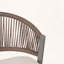 Ensemble de 2 tabourets d'extérieur avec dossier festonné et rotin PE-384128395-384128393