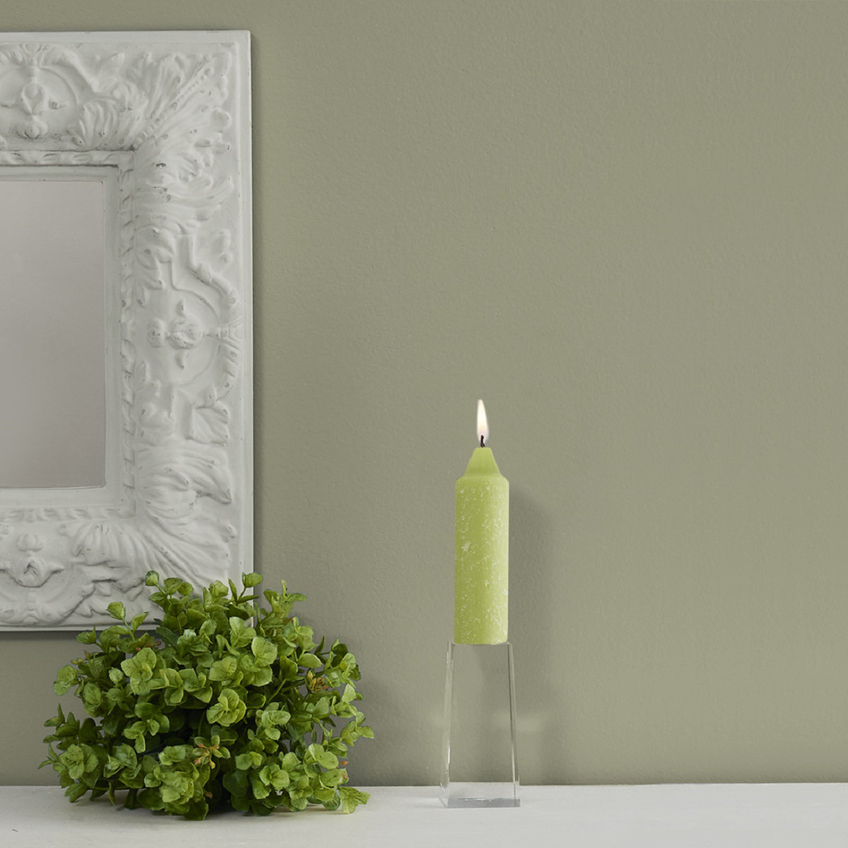 Unscented Taper Candle, Willow