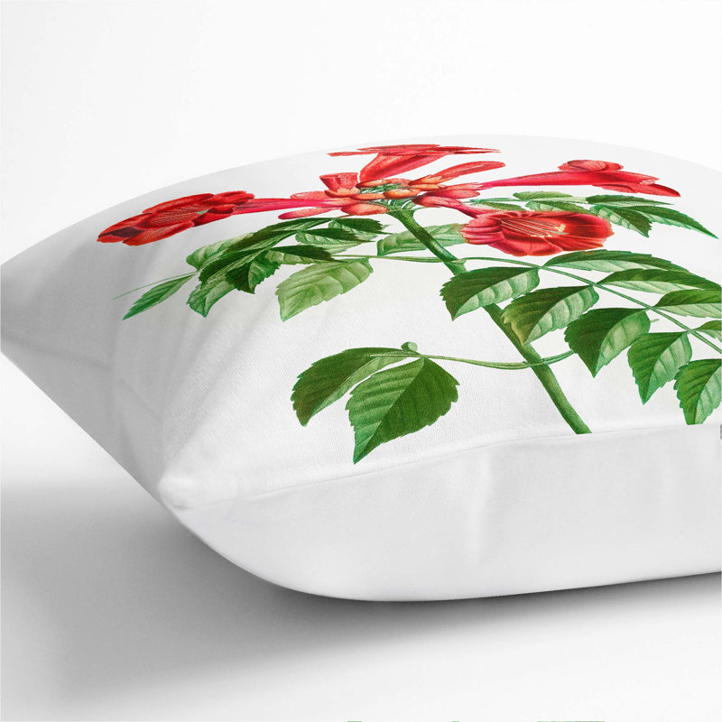 Square Throw Cushion, 40cm H x 40cm W x 15cm D, White