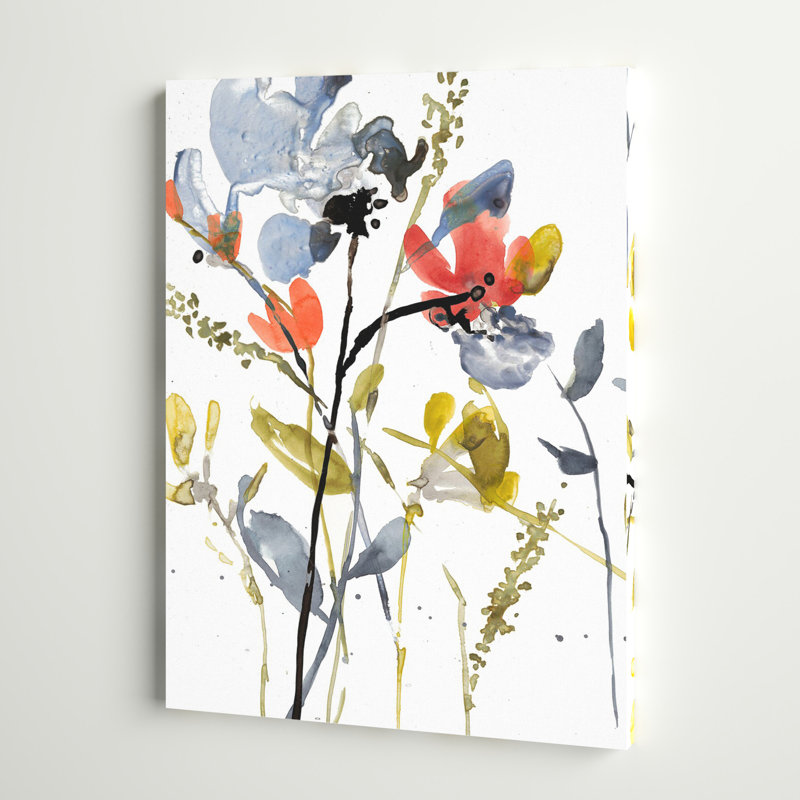 «Flower Overlay II», peinture sur toile, H 32 po x l 24 po x P 1 po, Toile tendue