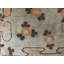Warm Cream Color Antique Floral Pattern Mongolian Wool Pile Area Rug