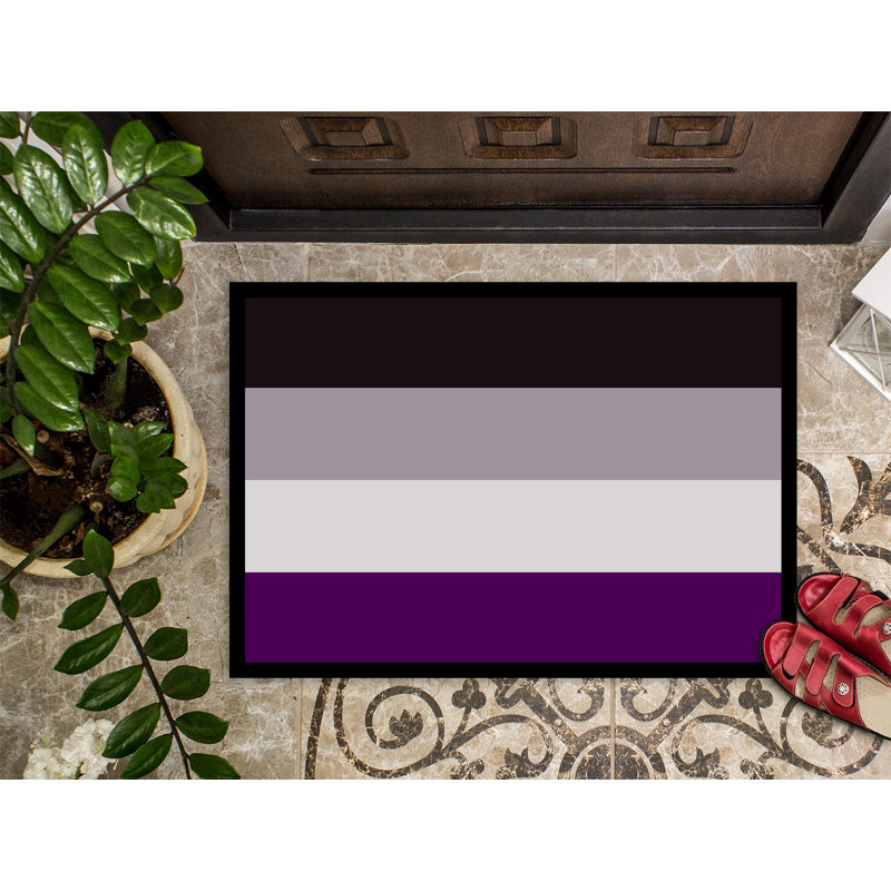 Tapis de porte USA Gay Pride, l 24 po x L 36 po, Fierté asexuelle