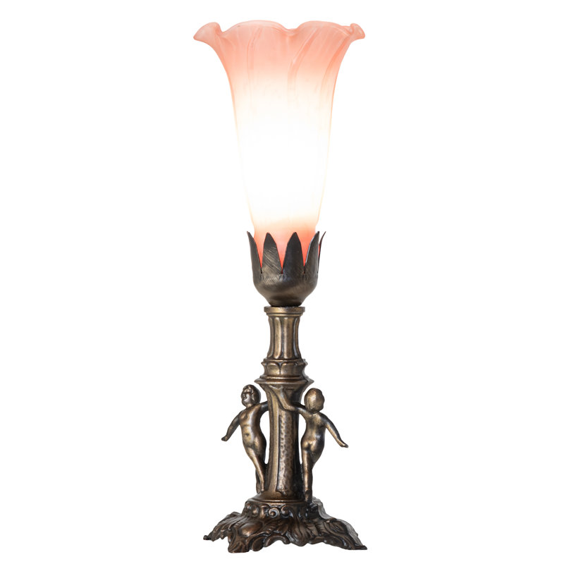 Mini lampe rose 11 po Tiffany Pond Lily Maidens, Rose