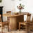 47.24" Oval Wood Dining Table With Wood Vertical Stripes Base For Dining Room, Kitchen