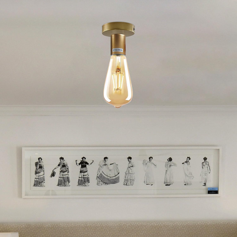 Semi Flush Mount, Glittering Gold