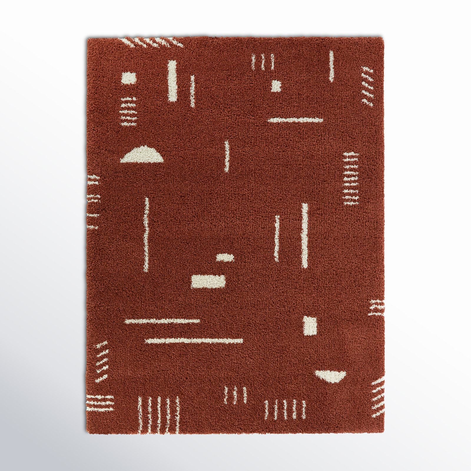 Morin White Rug, Rectangle 6'7" x 9'