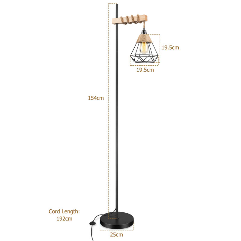 Kukkapalli 154cm Black Arched Floor Lamp