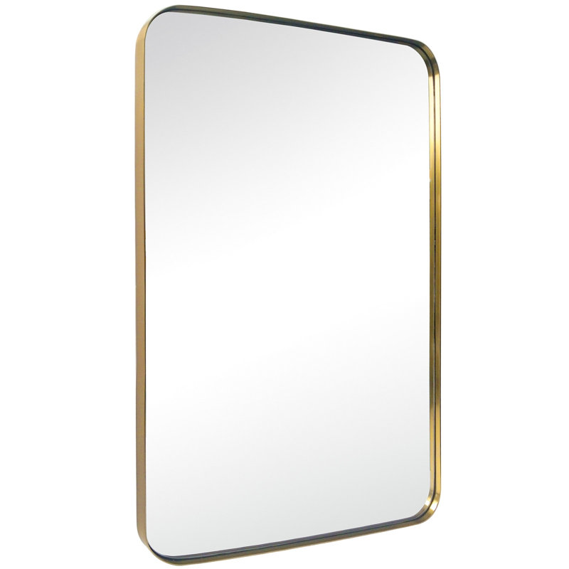 Miroir de salle de bain Kengston, 30 po x 20 po, Or brossé