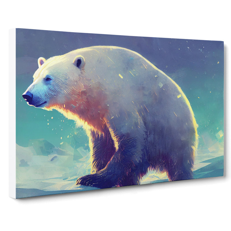 Polar Bear Painting Vol.2 - Wrapped Canvas, 35cm H x 50cm W