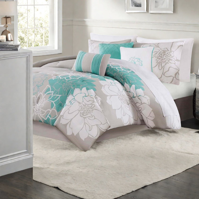 Ensembles de literie certifiés pour lit simple en satin de coton à motif floral pour maison moderne