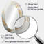 Miroir mural moderne or et blanc Vortex IV-198246177