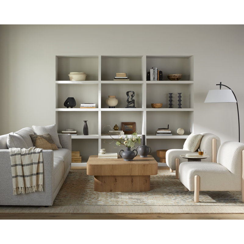 Fauteuil d'appoint moderne Fethiye, Velours blanc, Beige