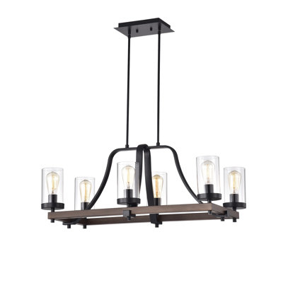 Rosenblum 6 - Light Wagon Wheel Chandelier