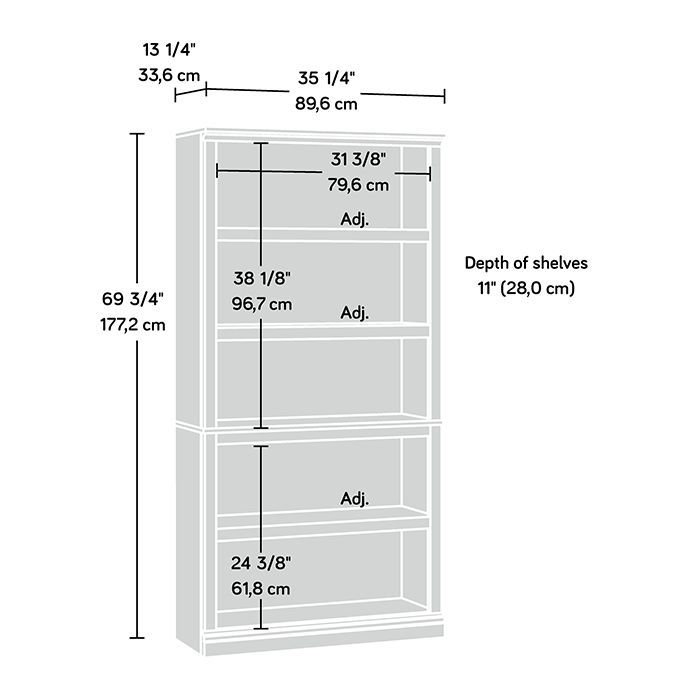 Jordun Bookcase, Dark Brown