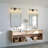 3-light Vanity Light With Hammered Glass Shades-184287392