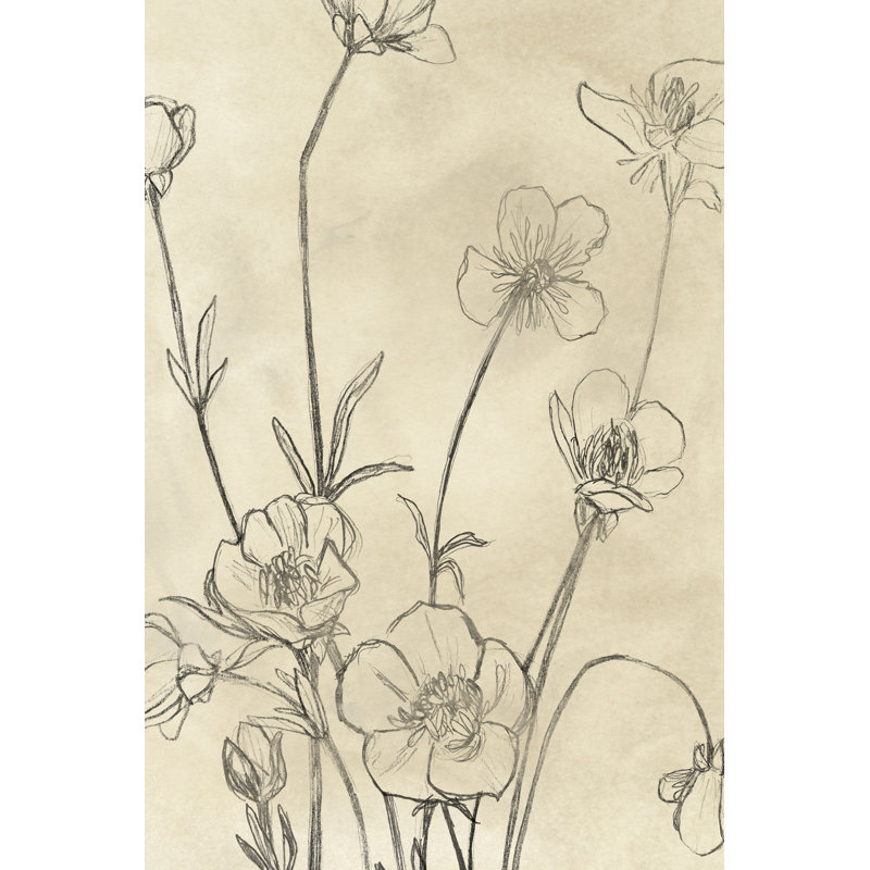 Fleurs sauvages rétro I, H 18 po x l 12 po