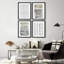 "Décoration murale abstraite moderne à motifs en noir et blanc", 4 pièces-101520037-101520035