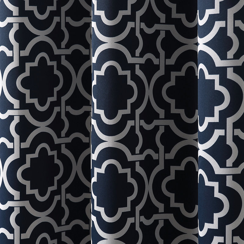 Rideau occultant et isolant en polyester - Basics by Wayfair ™, Bleu marine, l 40 po x L 95 po
