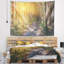 Tapisserie «Thick Forest» avec rayons de soleil jaunes-1675248445