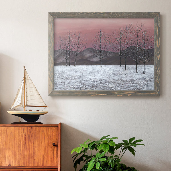 Millwood Pines Sunset Snowfall II Framed On Canvas Print | Wayfair