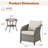 Arcola 3-Piece Outdoor Patio Wicker Enveloping Backrest Lounge Chairs With Side Table