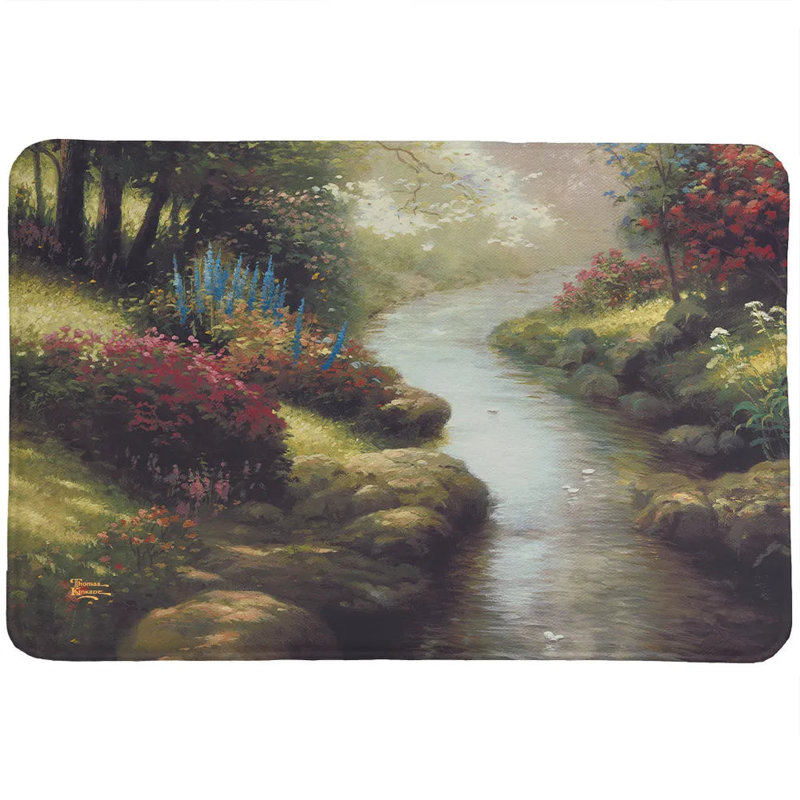 Tapis en mousse à mémoire de forme Thomas Kinkade Petals Of Hope