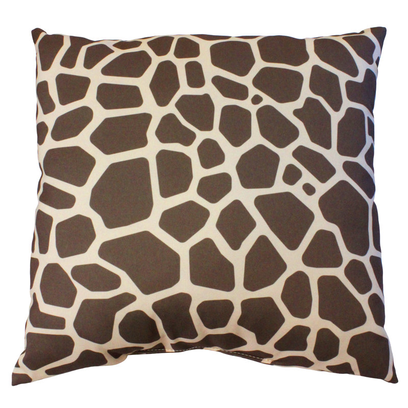 Animal Print Reversible Throw Pillow, Dark Brown