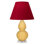 Small Double Gourd Accent Lamp - Steel Blue, Lucite - Tangerine, Taupe Lining Shade