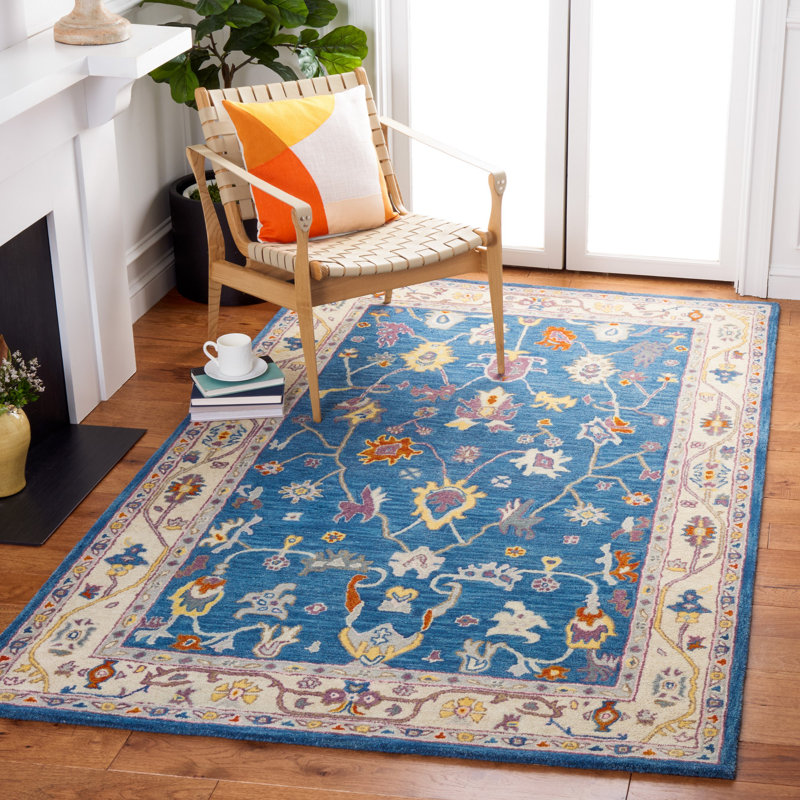 Tapis oriental en laine touffeté à la main Lisabeth, Rectangle 8 pi x 10 pi