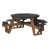 Navy Blue Top/Antique Mahogany Base