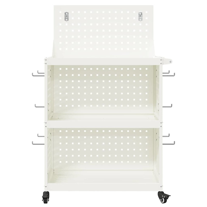 Tool Trolley Manual 65 X 35 X 111 Cm Cold-Rolded Steel, White