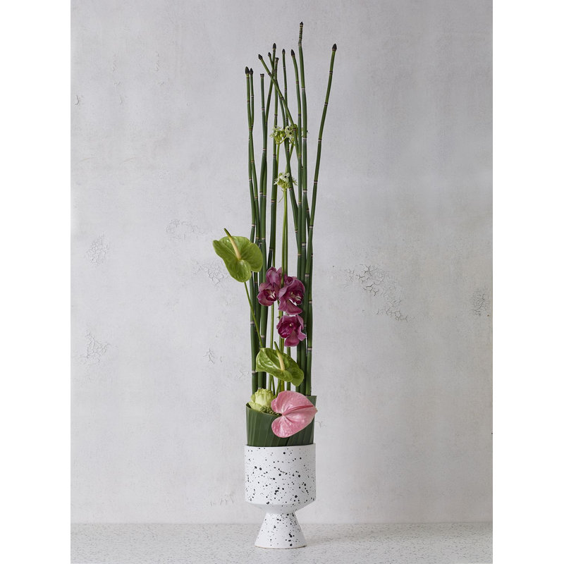 Pot à fleurs en céramique Waters, H 9,25 po x l 6,5 po x P 6,5 po