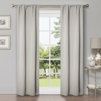 Paire de rideaux obscurcissant avec passe-tringle Millendon