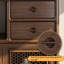 31,5 "Nouveau style chinois en bois massif noyer noir brun vitrine et support de rangement-1844689128