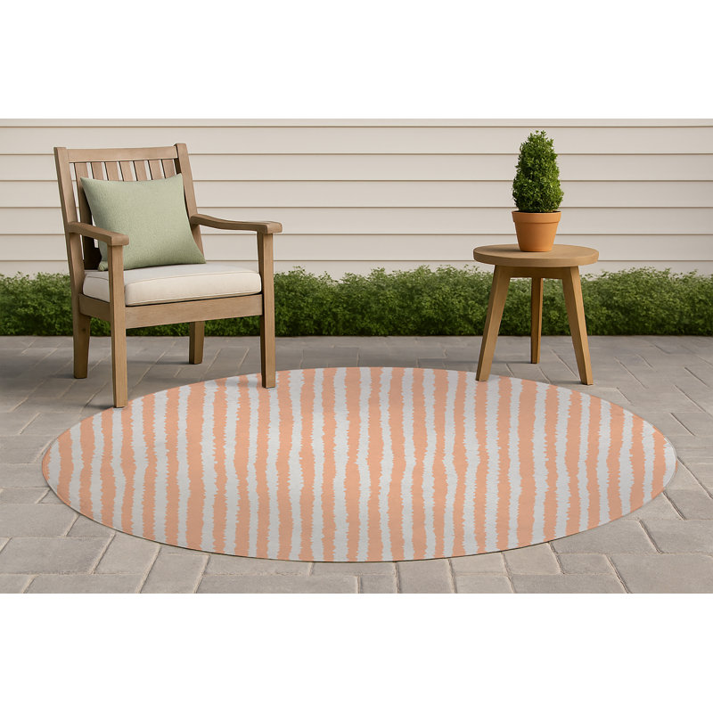 Tapis d'extérieur antidérapant Long Gen, Rond 5 pi