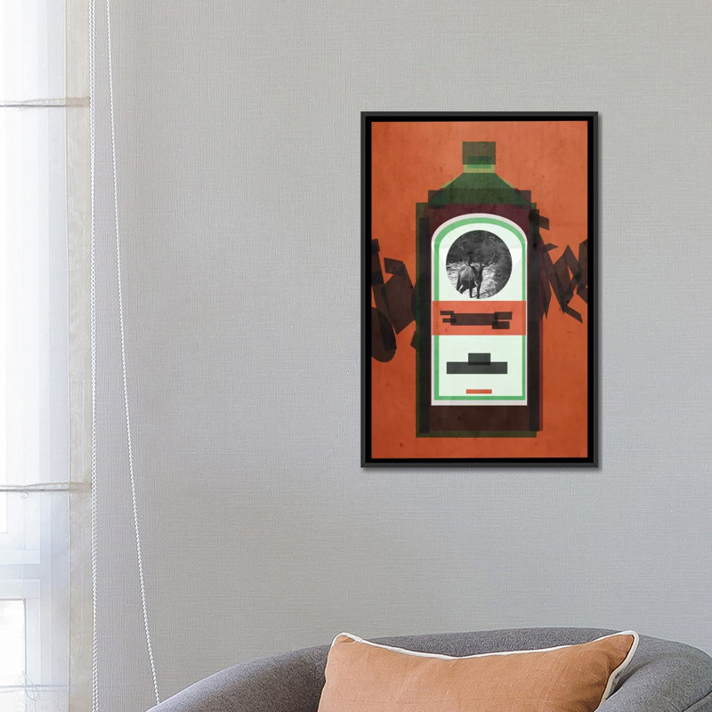 « de l’est », impression sur toile tendue, Toile avec cadre noir, H 26 po x l 18 po x P 1,5 po, Pas de tapis