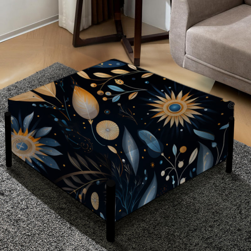 Cosmic Nomad Boho Pattern - Boho Large Square Ottoman