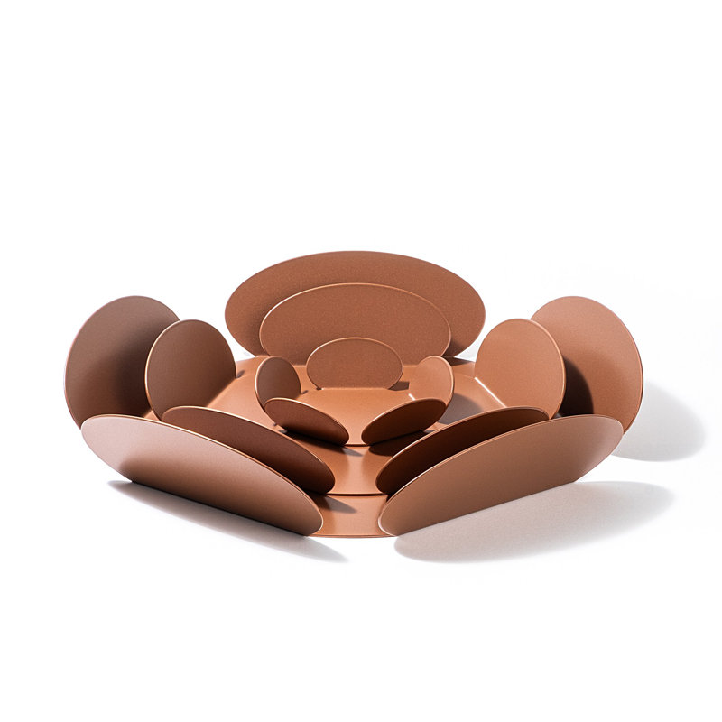 Elegant Decorative Metal Accessory Set (3 Pieces), Copper Finish | Includes 1 Large (36 x 36 inches), 1 Medium (26.5 x 26.5 inches), 1 Small (13 x 13 inches) | 100% Metal, Thickness: 0.06 inches | Perfect for Home Décor