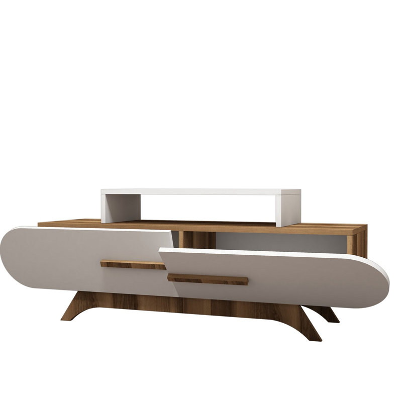 Abagail Unfinished TV Stand for TVs up to 55", White