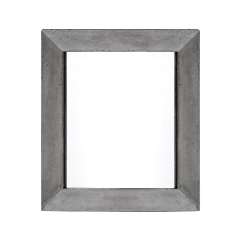 Portola Modern & Contemporary Beveled Bathroom / Vanity Mirror, 26" x 22", Ash