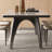 Minimal rectangular rock plate dining table set