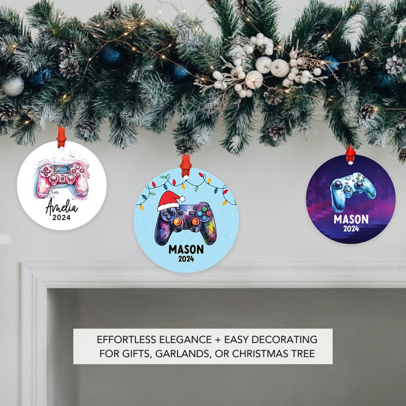 Décoration d'arbre de Noël personnalisée en métal 20x20, Oui