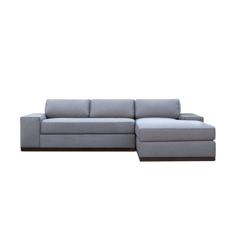 Evan Chaise Sectional, Bella Black Performance Velvet