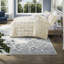 Ensemble de literie luxueux en microfibre 5 pièces, design ivoire moderne pour la maison